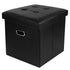 Leather Foldable Storage Box Ottoman Bench Step Stool - millionsource