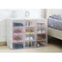 12Pcs Foldable Shoe Storage Box Rack Stackable Closet Drawer Organizer